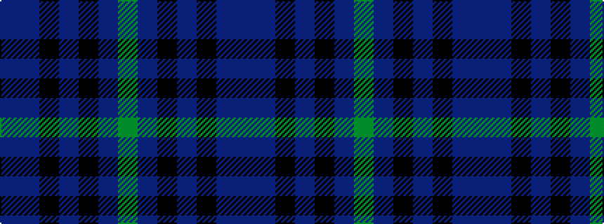 idealised woven sample of pattern BBKBKBG