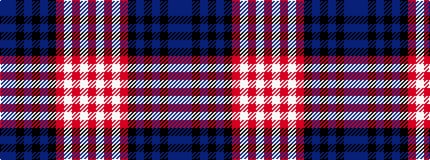 idealised woven sample of pattern BBKBKBKRWRWR
