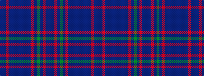 idealised woven sample of pattern BBRBBBBBBBBRBGBRBB
