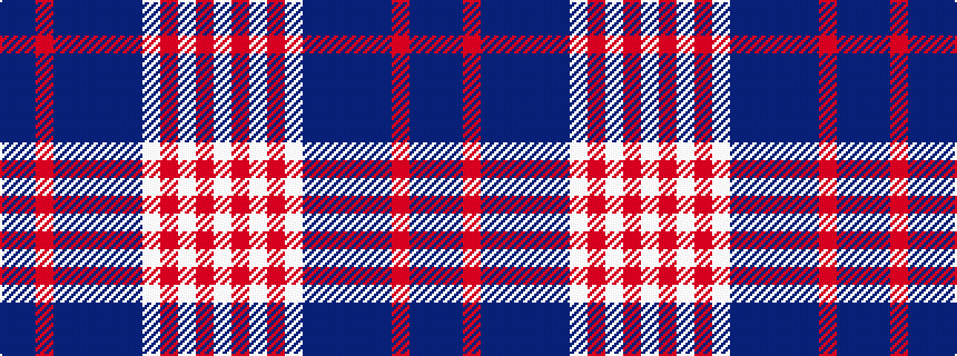 idealised woven sample of pattern BBRBBBBBWRWRW
