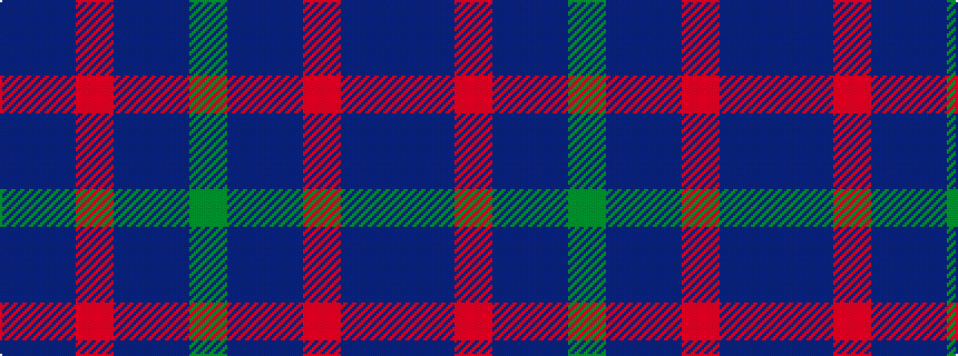 idealised woven sample of pattern BBRBBG