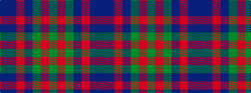idealised woven sample of pattern BBRBGRG