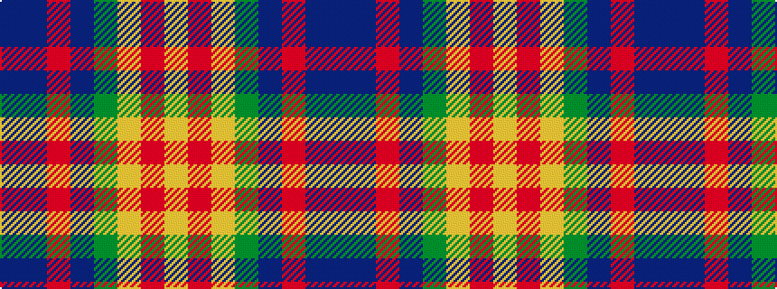 idealised woven sample of pattern BBRBGYRY