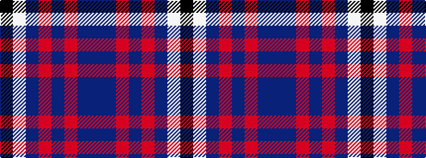 idealised woven sample of pattern BBRBRBWK