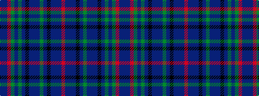 idealised woven sample of pattern BBRGBGBKBBBGBKBBBR