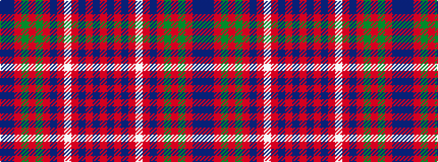 idealised woven sample of pattern BBRGRGRBRWRBRBR