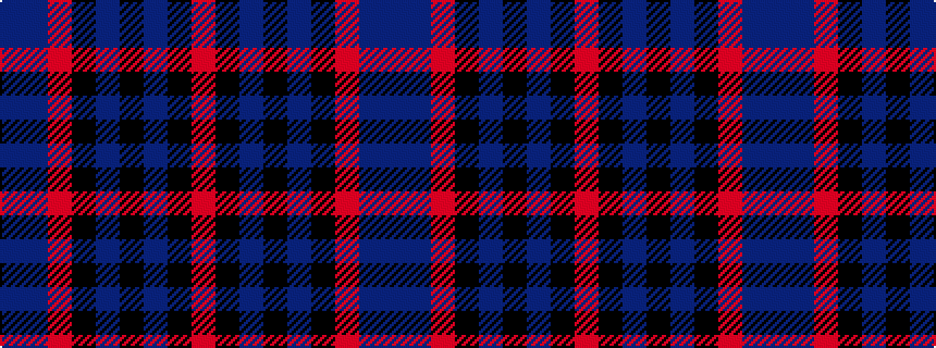 idealised woven sample of pattern BBRKBKBKR