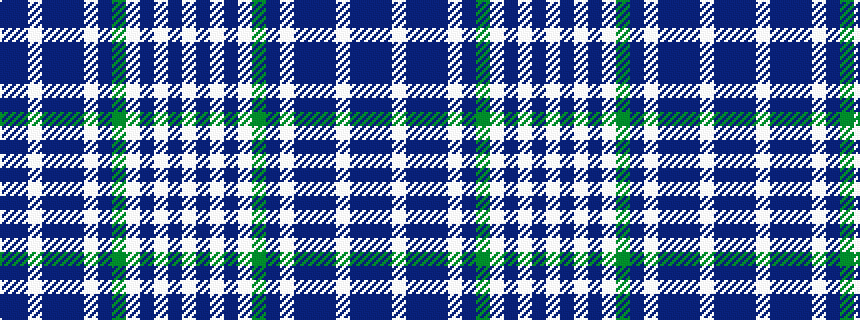 idealised woven sample of pattern BBWBBBWBGWBWBW