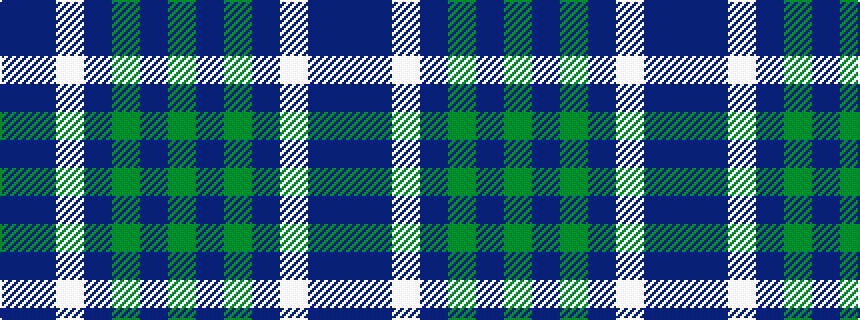 idealised woven sample of pattern BBWBGBG