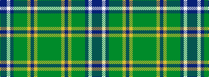 idealised woven sample of pattern BBWBGGGGYBYGGGG