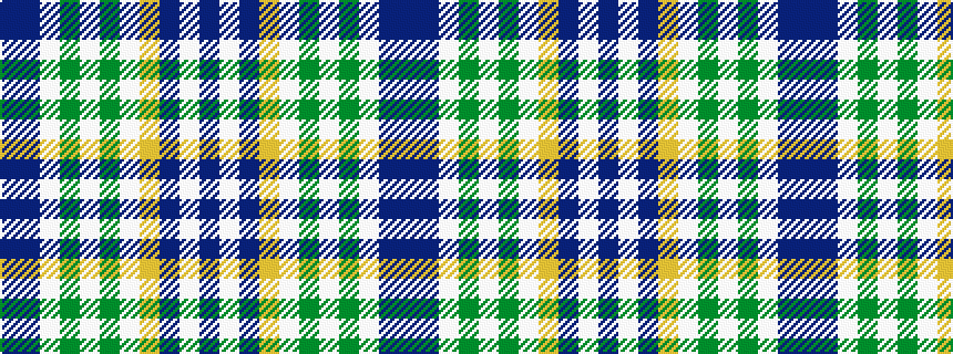 idealised woven sample of pattern BBWGWGWYBWB