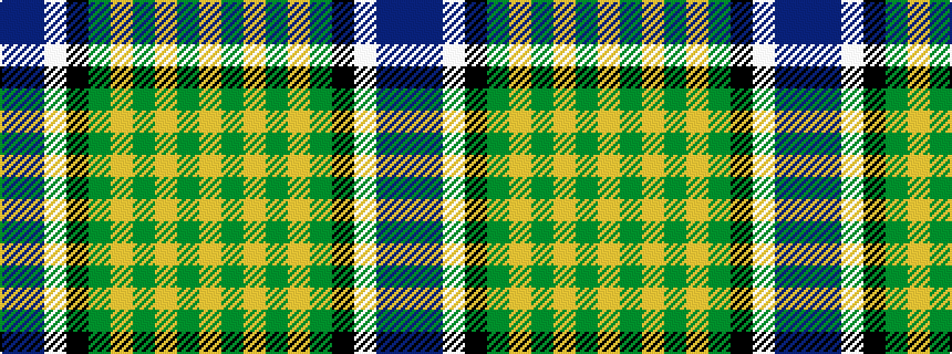 idealised woven sample of pattern BBWKGYGYGY