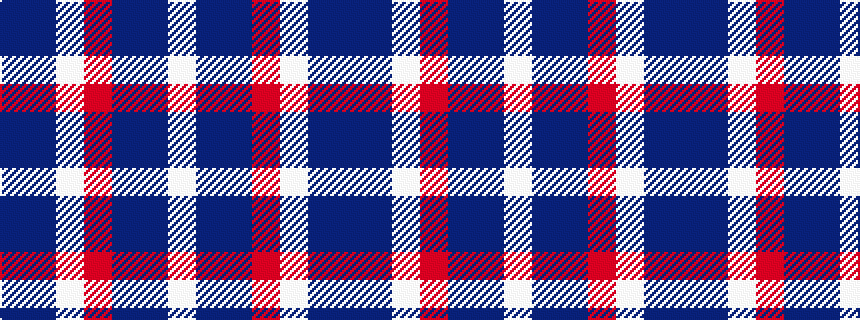 idealised woven sample of pattern BBWRBBW