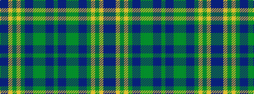 idealised woven sample of pattern BBYGYGBBGGGBBG
