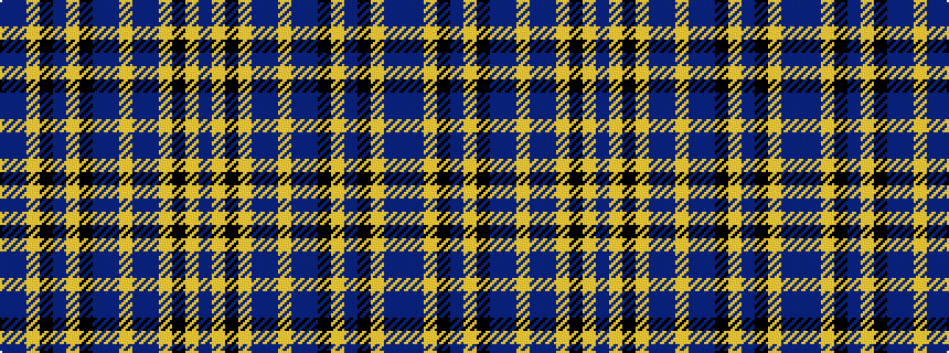 idealised woven sample of pattern BBYKBYKBBYBBYKYB