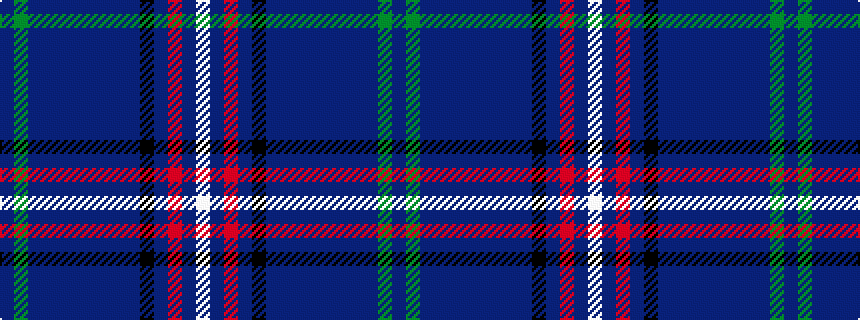 idealised woven sample of pattern BGBBBBBBBBKBRBW