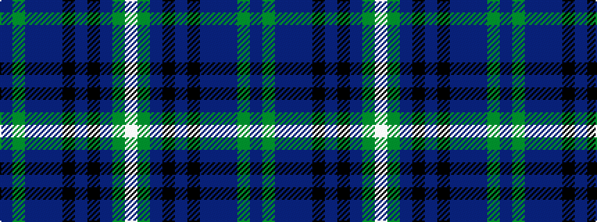 idealised woven sample of pattern BGBBBKBKBGW