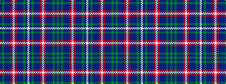 idealised woven sample of pattern BGBBBRWRBBBGBWBGBBBRWRBBBGBG