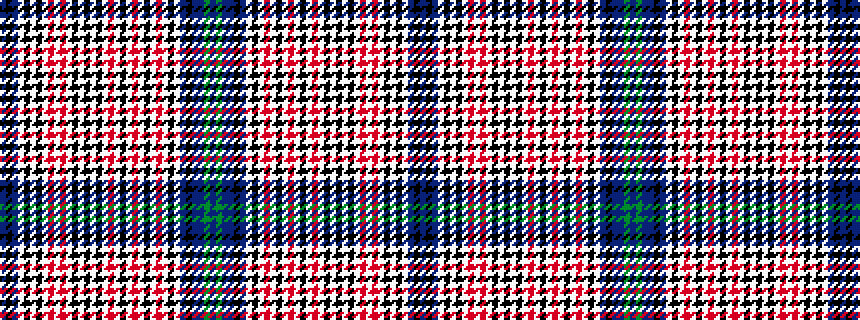 idealised woven sample of pattern BGBBKBWKWRWKWRWKWRWKWKWKWRWRWKWKWBKB