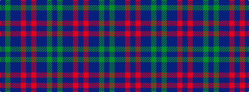 idealised woven sample of pattern BGBBRBRBBGB