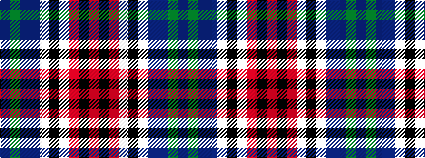 idealised woven sample of pattern BGBBWKWRKR