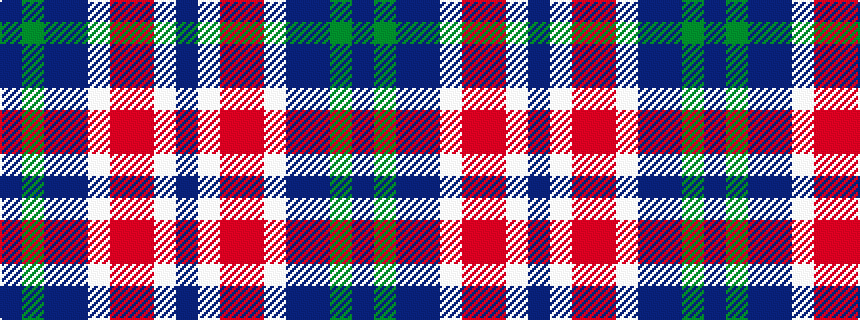 idealised woven sample of pattern BGBBWRRWB