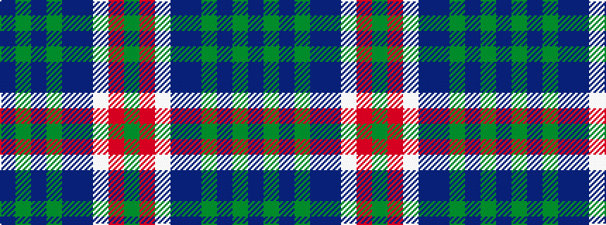 idealised woven sample of pattern BGBGBBWRG