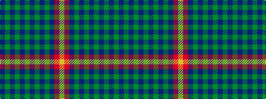 idealised woven sample of pattern BGBGBGBGBGBRY