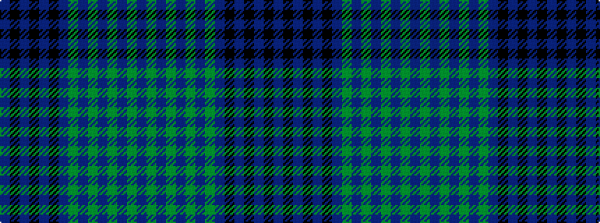 idealised woven sample of pattern BGBGBGBGBKBKBKB