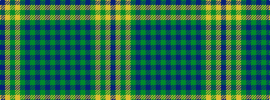 idealised woven sample of pattern BGBGBGBGYGYB