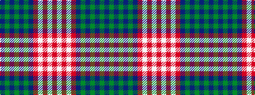 idealised woven sample of pattern BGBGBGBRWRWR