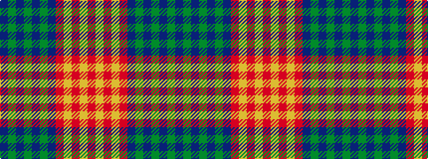idealised woven sample of pattern BGBGBGBRYRYR