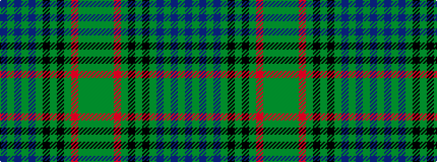 idealised woven sample of pattern BGBGBGKGKGRGGG