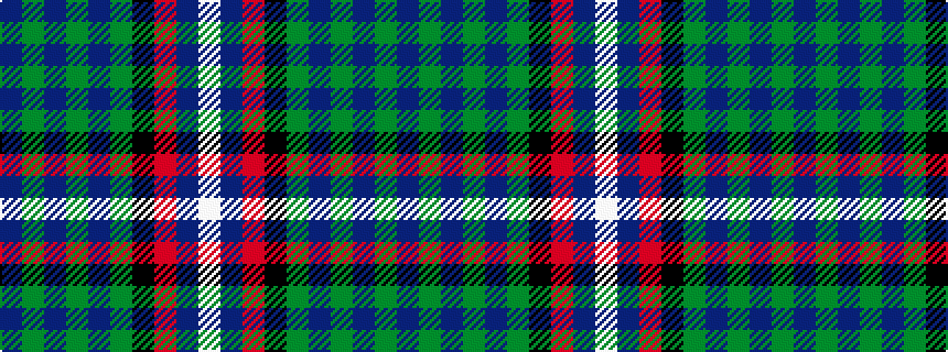 idealised woven sample of pattern BGBGBGKRBW
