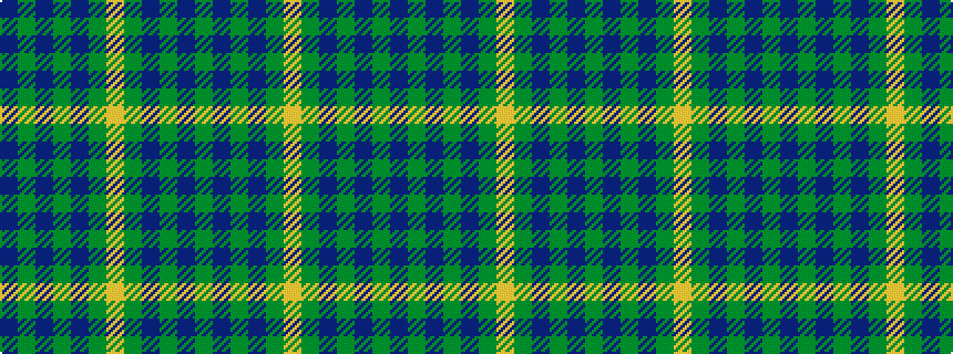 idealised woven sample of pattern BGBGBGYGBGBG