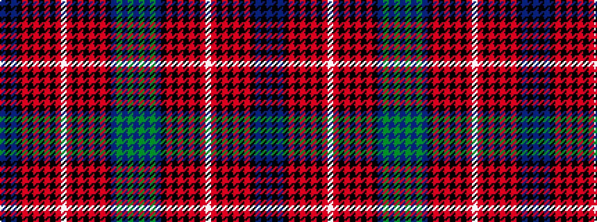 idealised woven sample of pattern BGBGBKRKRKRKRWRKRKRKRKBKB
