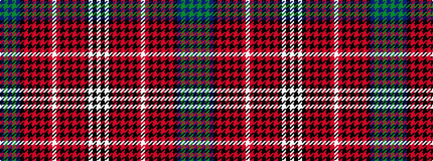 idealised woven sample of pattern BGBGBKRKRKRKRWRKRKRKRKWKW
