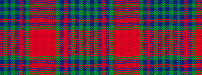 idealised woven sample of pattern BGBGBRBGRRRR