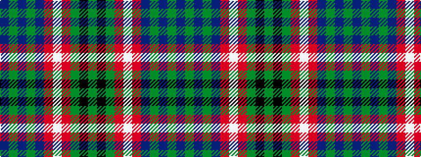 idealised woven sample of pattern BGBGBRWRGKG