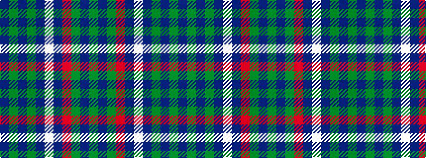 idealised woven sample of pattern BGBGBWBRGBG