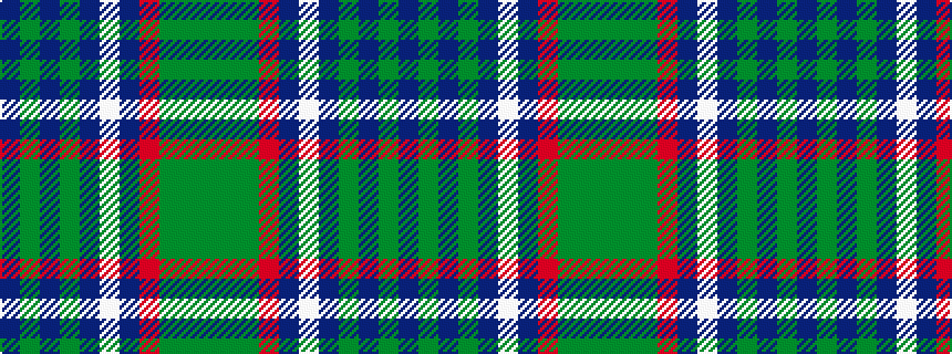 idealised woven sample of pattern BGBGBWBRGGG