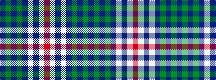 idealised woven sample of pattern BGBGBWBWR