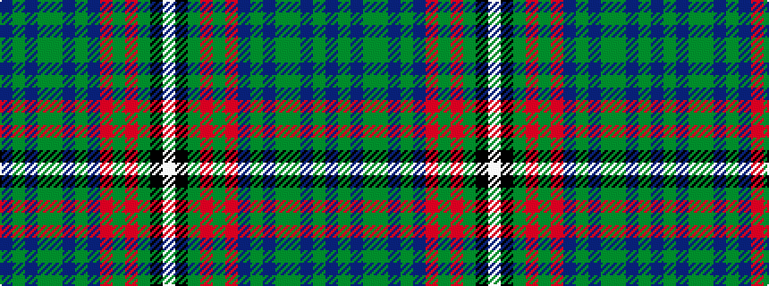 idealised woven sample of pattern BGBGGBGBRGRGKW
