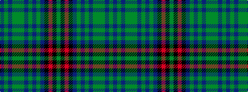 idealised woven sample of pattern BGBGGGBGBGBKRKG