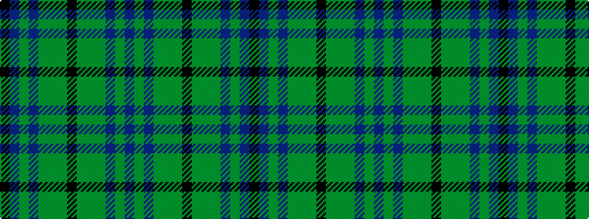 idealised woven sample of pattern BGBGGGKGGGBGBK