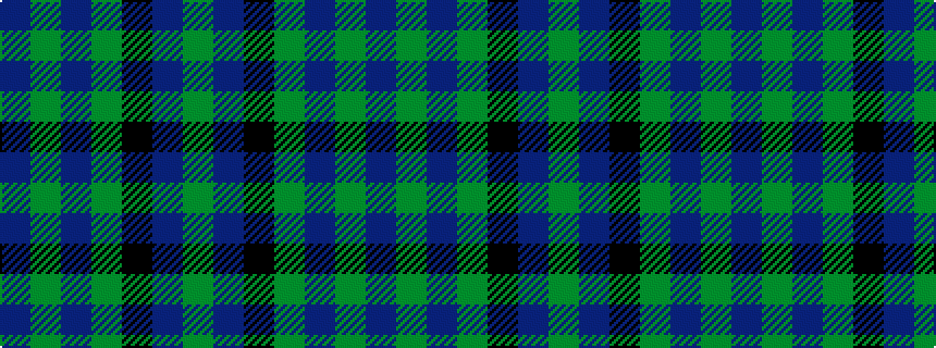 idealised woven sample of pattern BGBGKBG