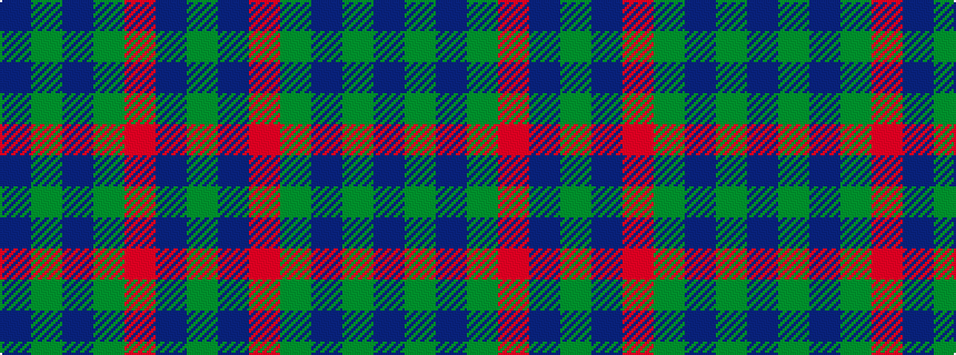 idealised woven sample of pattern BGBGRBG