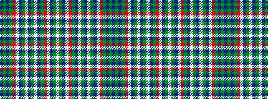 idealised woven sample of pattern BGBGRWBGWBGWBGRWBGW