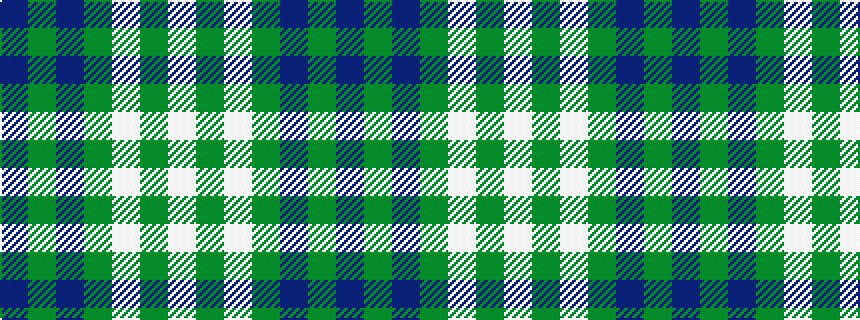 idealised woven sample of pattern BGBGWGW