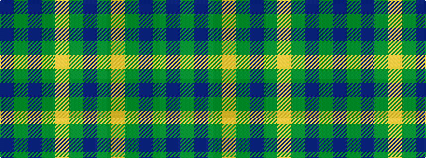 idealised woven sample of pattern BGBGYGB